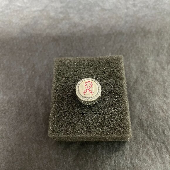 Pandora Breast Cancer Ribbon of Strength Dangle Charm - Picture 5 of 12